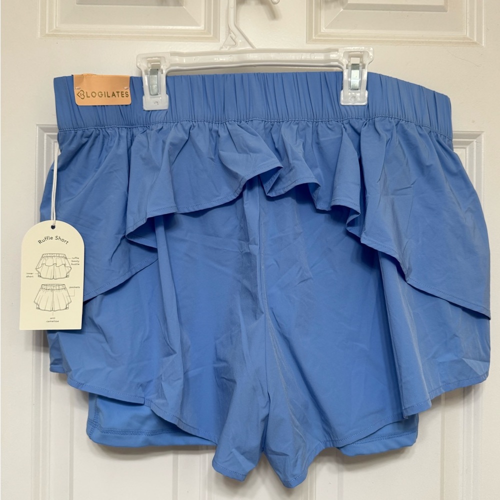 Blogilates Ruffle Short -Cool blue - Picture 2 of 6